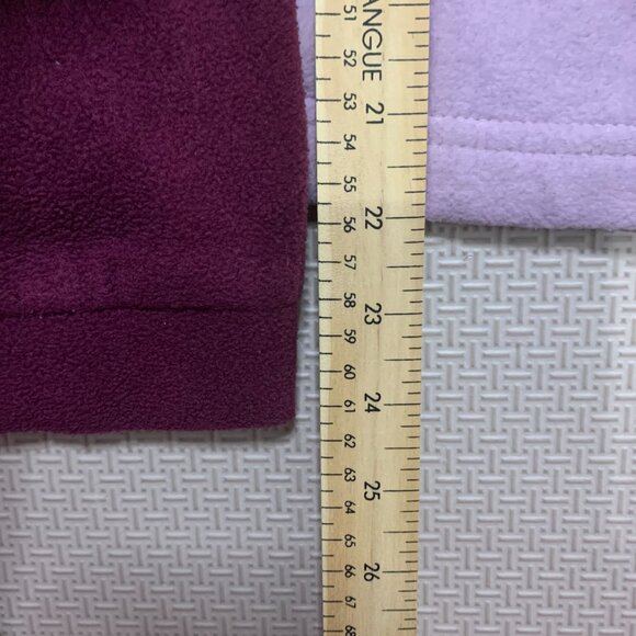 Columbia Springs Fleece Jacket Kids Girls Large Purple Burgundy Full Zip Pockets - Picture 6 of 6